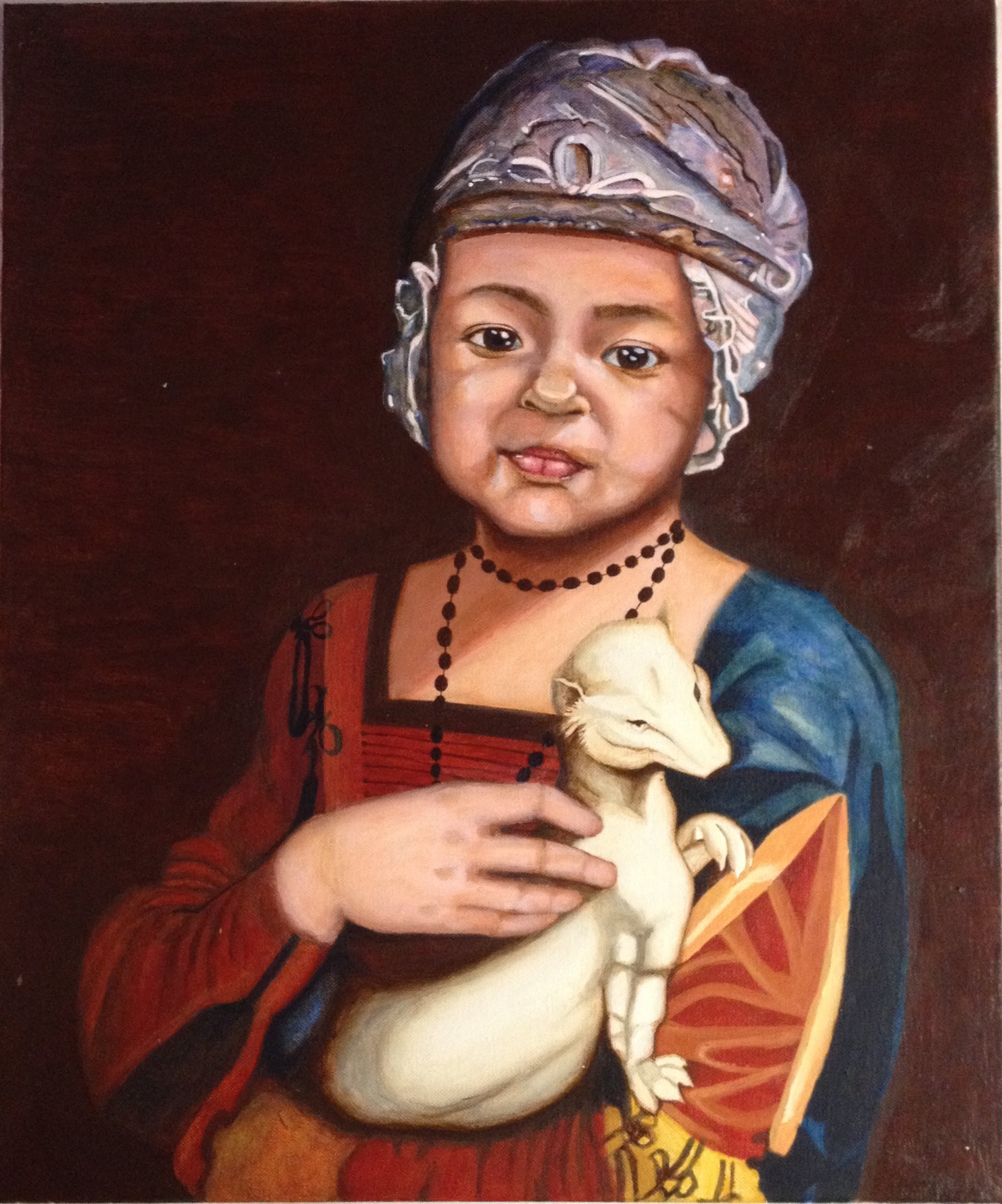 1960x2356 Shana Painting (Final Short Version) The Lady With An Ermine - Ermine Painting