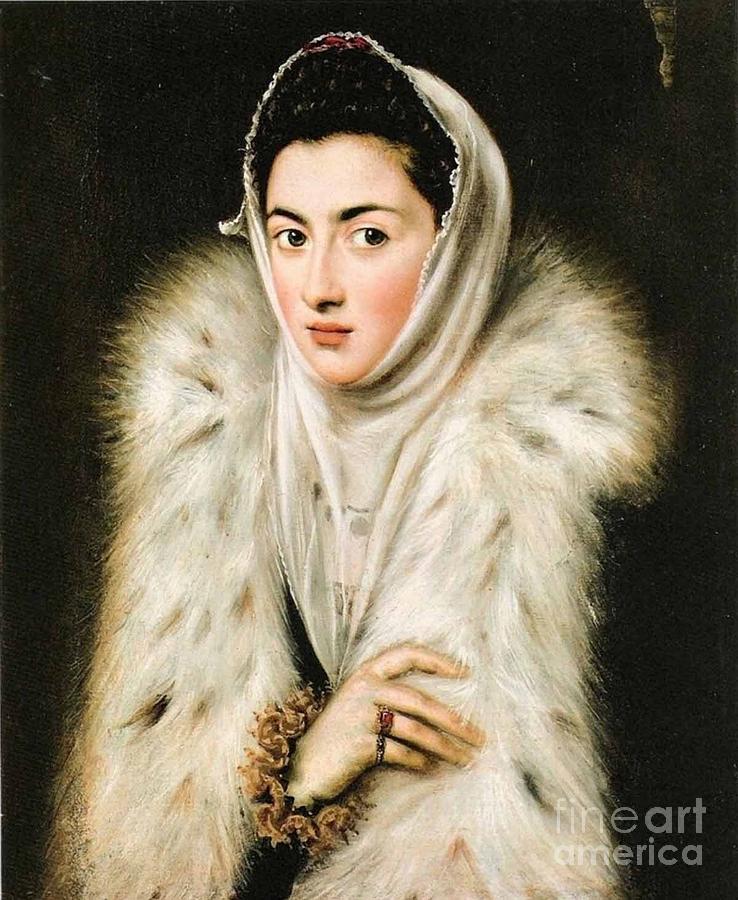 738x900 The Lady With An Ermine Painting By Motionage Designs - Ermine Painting
