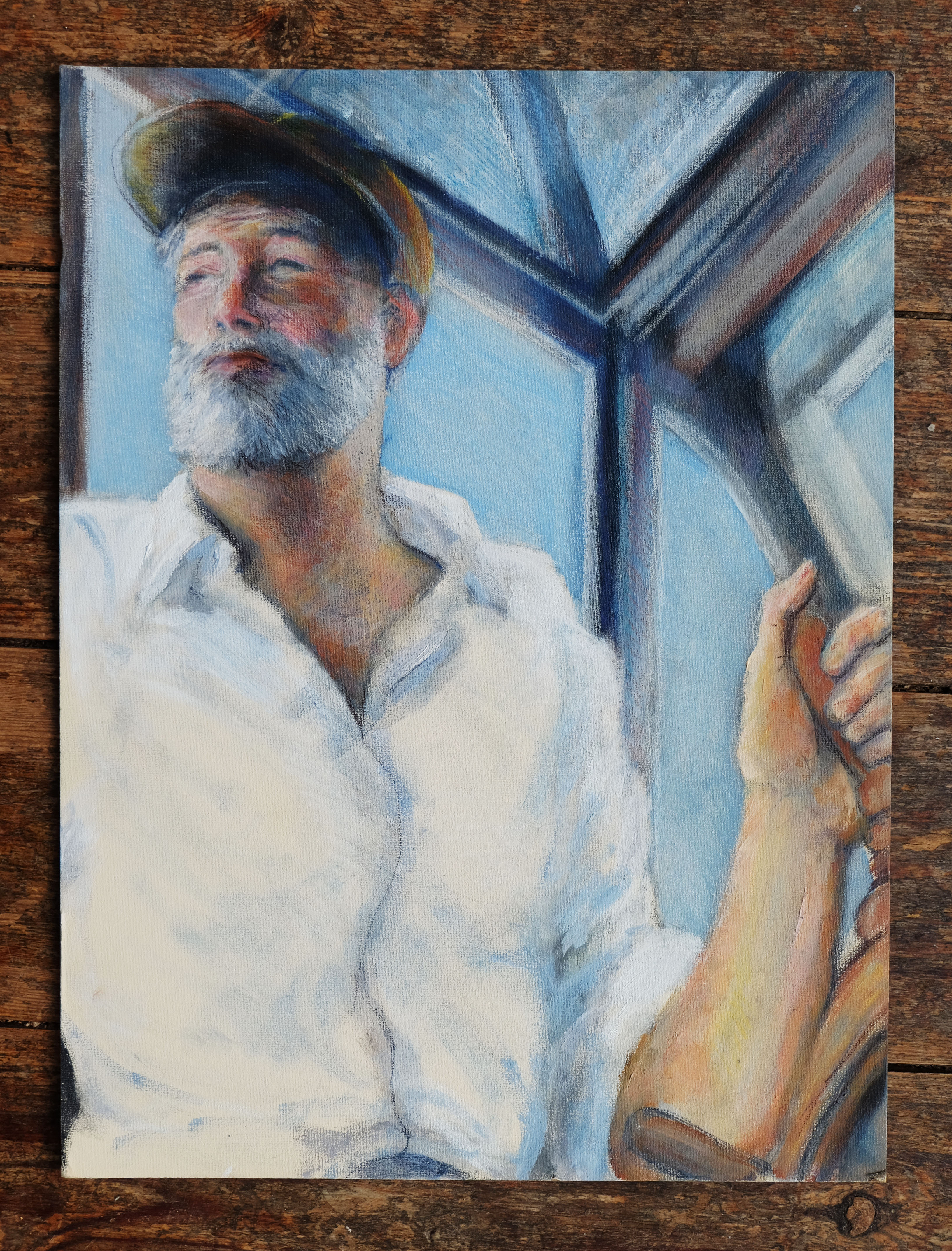 3264x4288 Hemingway Painting 1. Studies. Trevor Mill Graphic Designer Ltd - Ernest Hemingway Painting