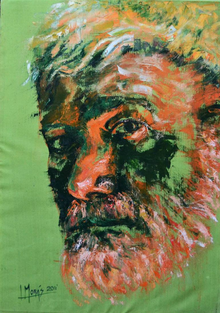 770x1095 Saatchi Art Ernest Hemingway Painting By Laura - Ernest Hemingway Painting