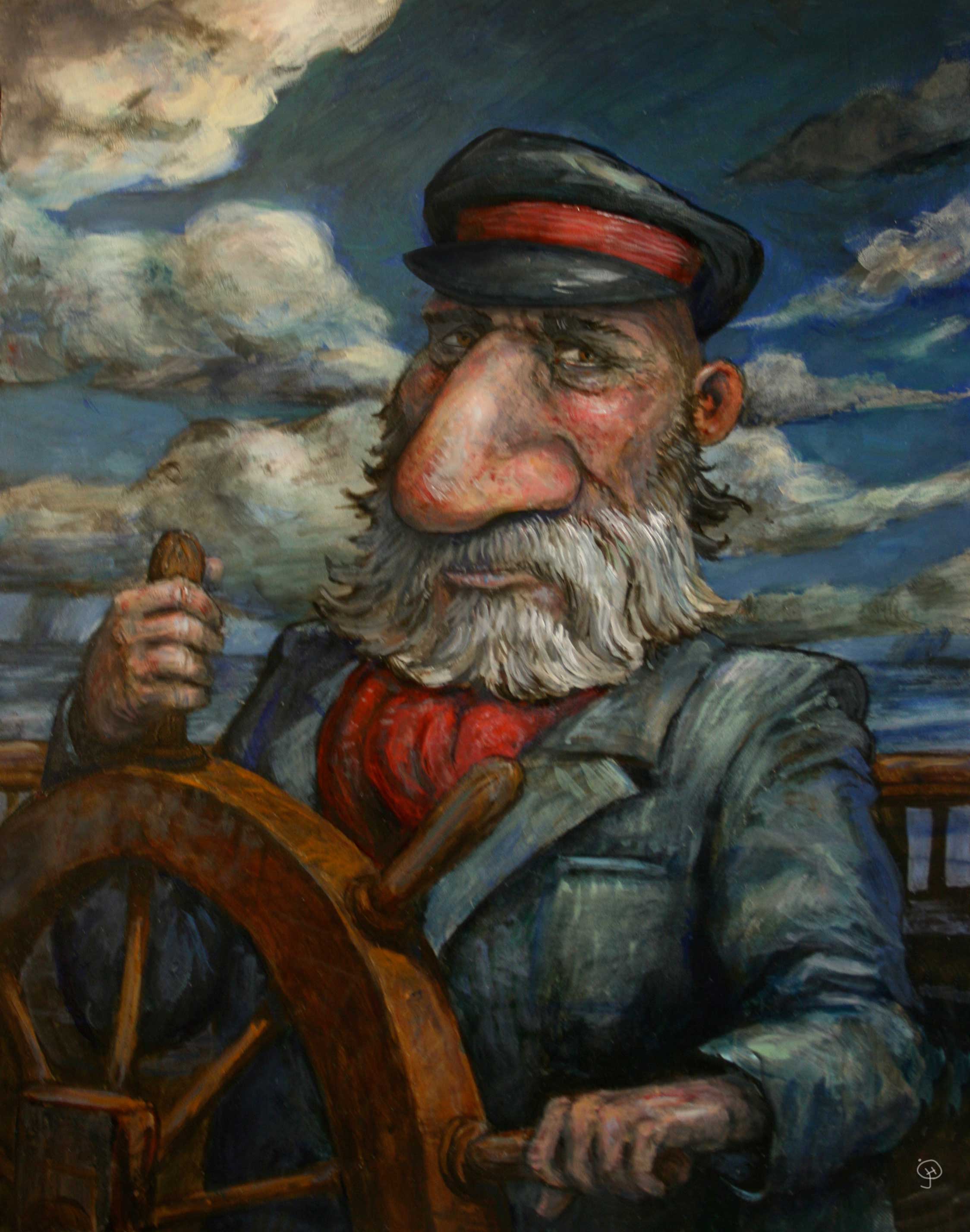 2248x2856 The Captain This Character Is Inspired By Ernest Hemingway, One - Ernest Hemingway Painting