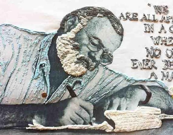 570x446 Ernest Hemingway Literary T Shirt Painting 3d Products - Ernest Hemingway Painting
