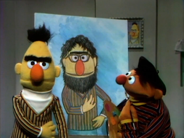 640x480 Image - Ernie And Bert Painting