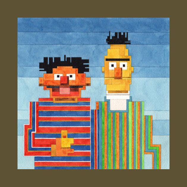 630x630 Bert And Ernie - Ernie And Bert Painting