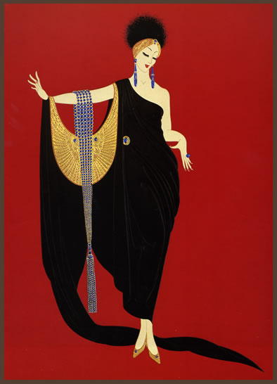 394x546 Etre Is Father Of Art Deco La Frimeuse - Erte Painting