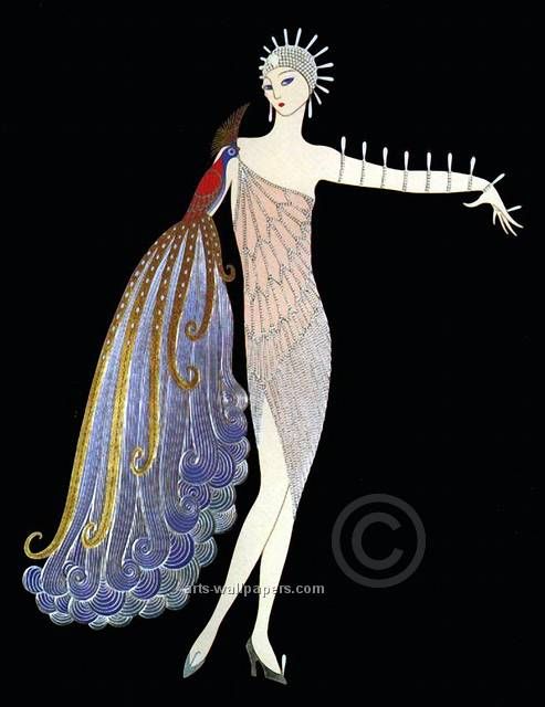 493x640 Erte Art Erte Art Prints, Posters, Paintings Places To Visit - Erte Painting