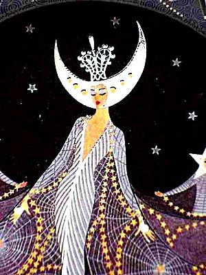 300x400 Erte Art, Looks Like A Fancy Witch Erte Erte Art - Erte Painting