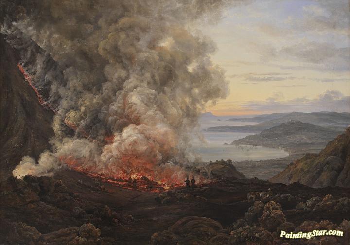 720x504 The Eruption Of Vesuvius Artwork By Johan Christian (J.c.c.) Dahl - Eruption Of Vesuvius Painting