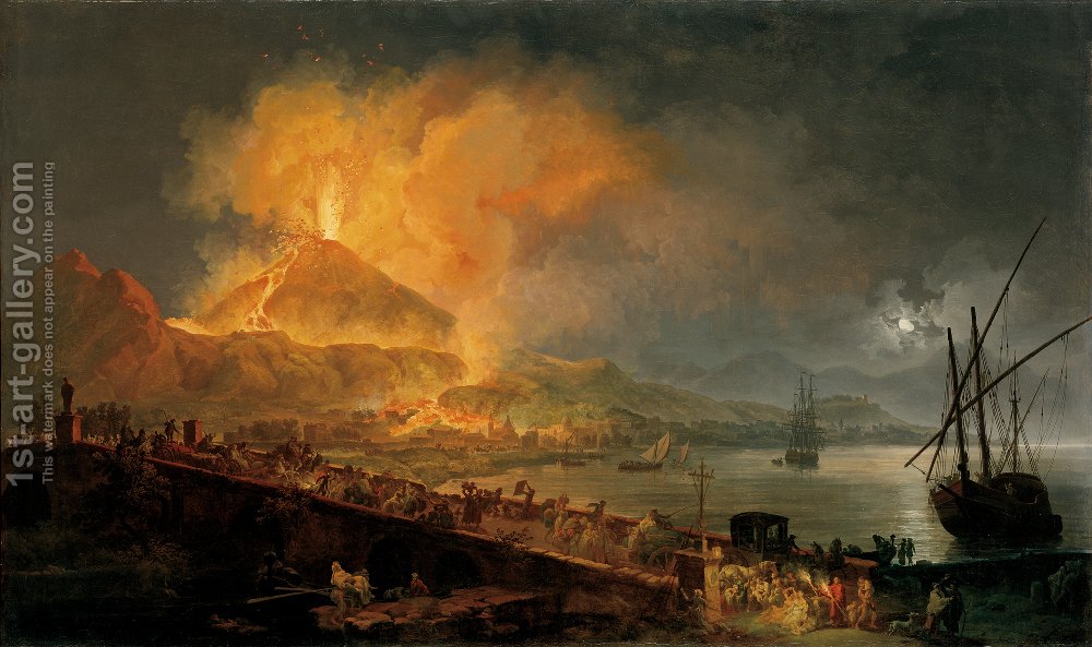 1000x593 Eruption Of Vesuvius In 1771 Pierre Jacques Volaire Reproduction - Eruption Of Vesuvius Painting