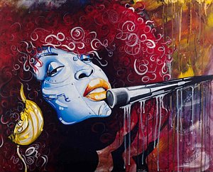 300x242 Erykah Badu Paintings Fine Art America - Erykah Badu Painting