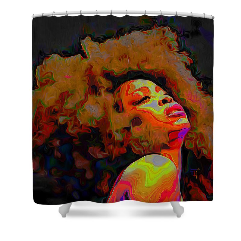 800x800 Erykah Badu Shower Curtain For Sale By Fli Art - Erykah Badu Painting