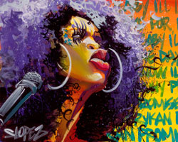 250x200 Erykah Badu Teams Up With Artist Steven Lopez For Limited Painting - Erykah Badu Painting