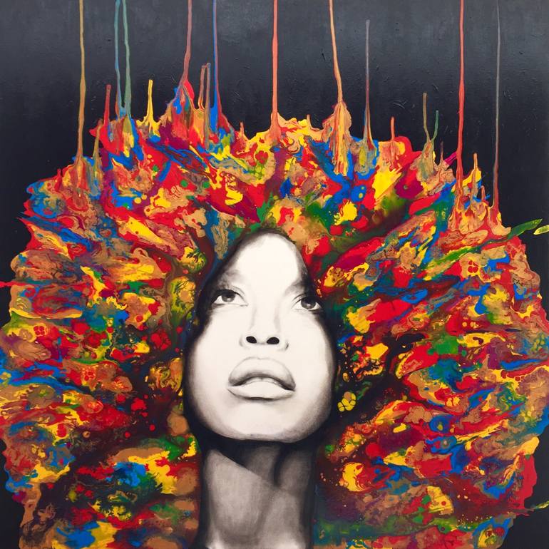 770x770 Saatchi Art Erykah Badu - Erykah Badu Painting