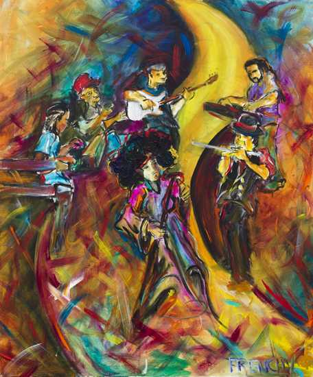 456x550 See Original Live Painting Of Erykah Badu - Erykah Badu Painting