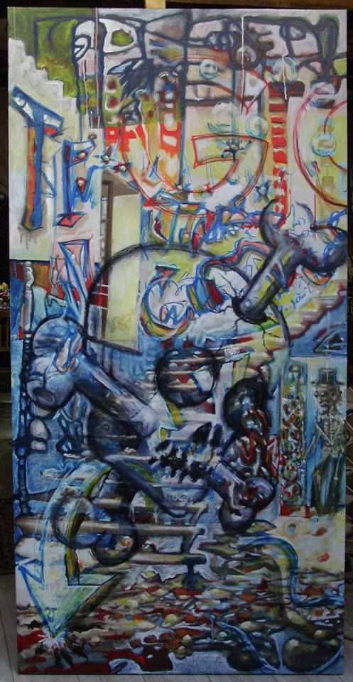 497x960 La Cage D'Escalier (Fisdejac) - Escalier Painting