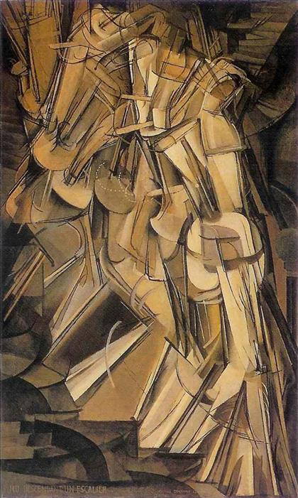 420x701 Marcel Duchamp - Escalier Painting