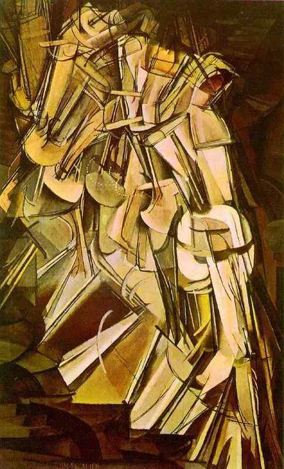 400x659 Nu Descendant L'Escalier, Marcel Duchamp, 1912. This Really Is - Escalier Painting