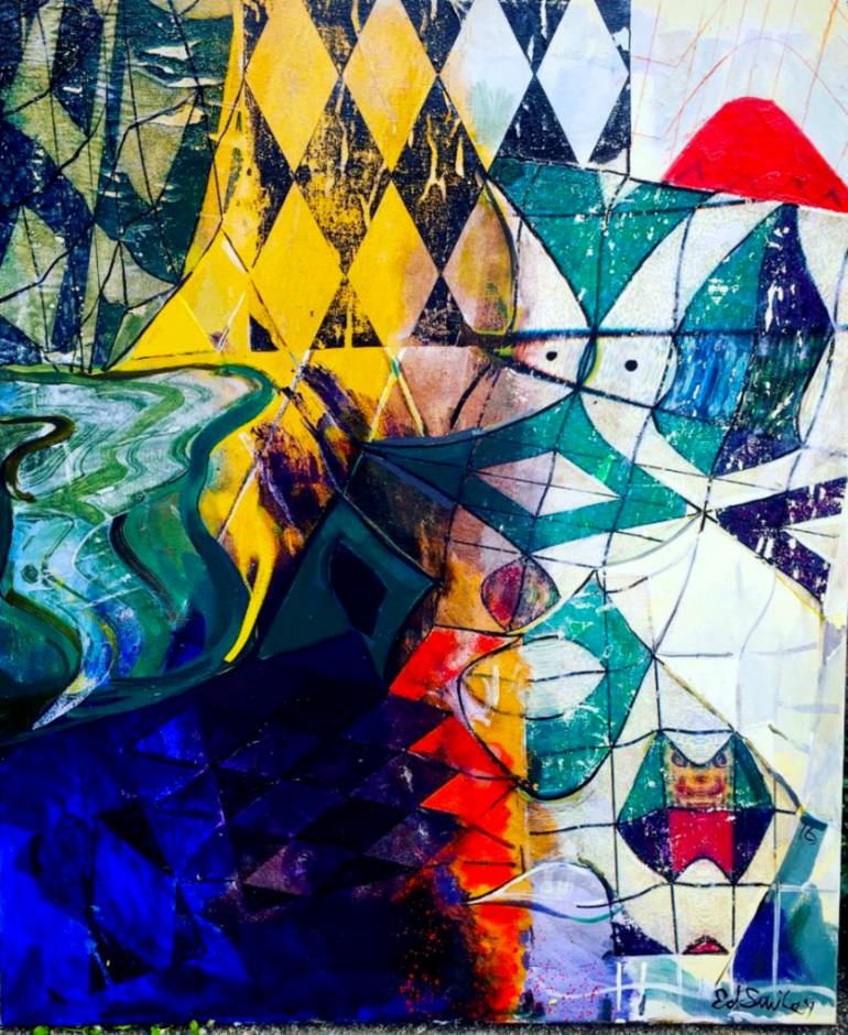 770x940 Saatchi Art L'Esprit De L'Escalier Painting By Ed Smiley - Escalier Painting