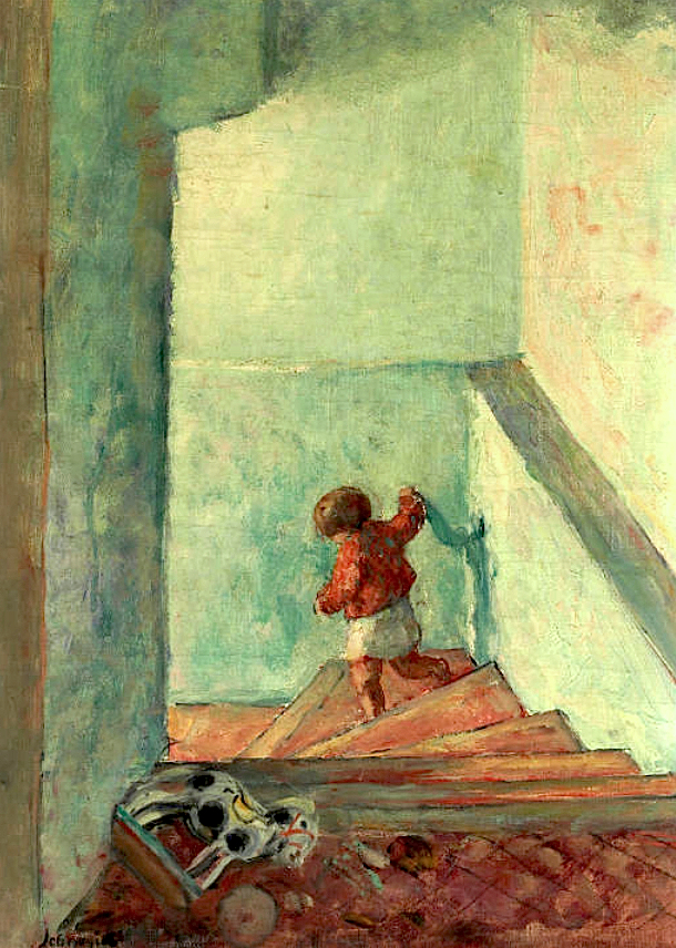 610x856 Artwork By Henri Lebasque - Escalier Painting