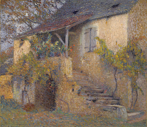 300x260 Henri Martin - Escalier Painting