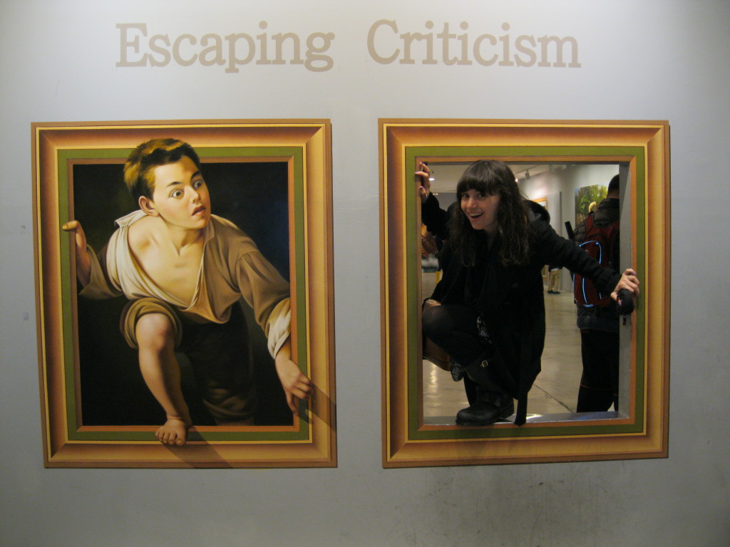 1024x768 3d Pavement Art And Trick Art - Escaping Criticism Painting