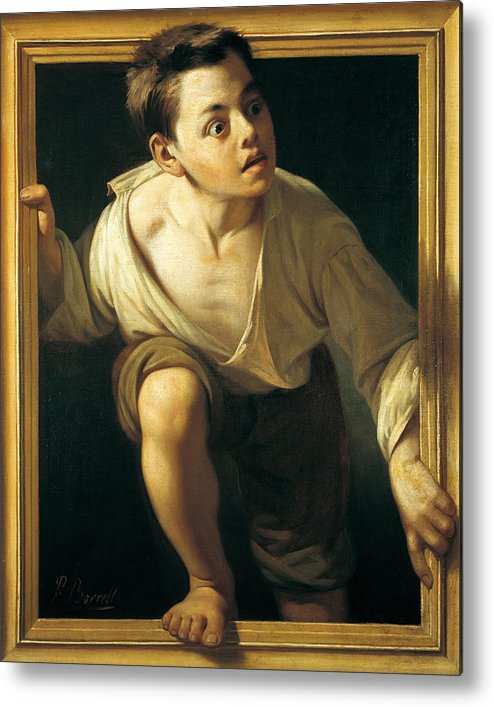 494x707 Escaping Criticism Metal Print By Pere Borrell Del Caso - Escaping Criticism Painting