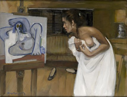 428x328 Ironic Paintings - Escaping Criticism Painting