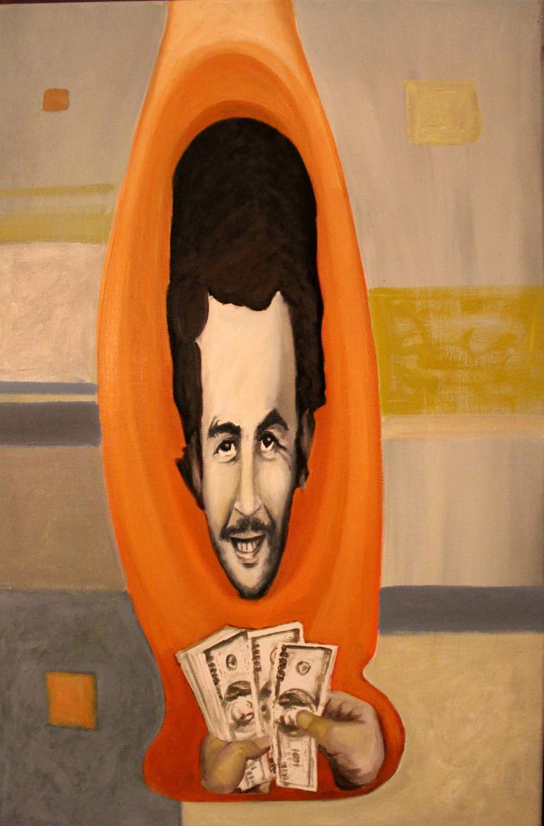 770x1169 Saatchi Art Pablo Escobar Painting By Daniel Valeriu Neculai - Escobar Painting