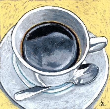 446x443 Espresso Painting Coffee Art White Kitchen Cabinets - Espresso Painting