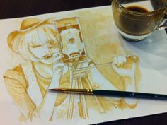 236x177 The 9 Best Coffee Painting Images On Coffee Painting - Espresso Painting