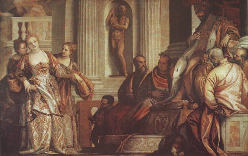 500x314 Esther Before Ahasuerus Painting Veronese Oil Paintings - Esther Painting