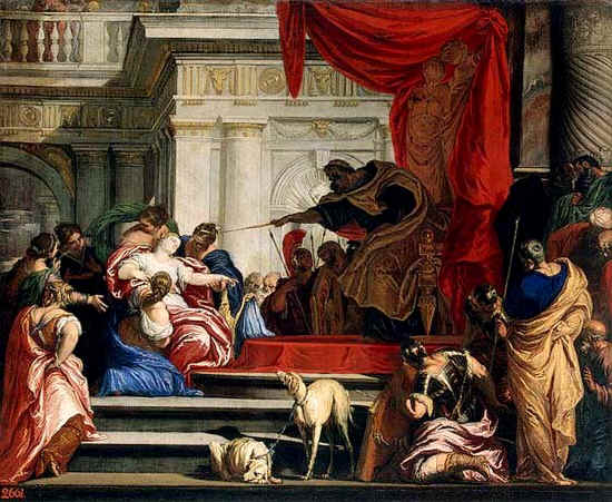 550x451 Paintings Of The Bible's Queen Esther Clever Queen, Foolish King - Esther Painting