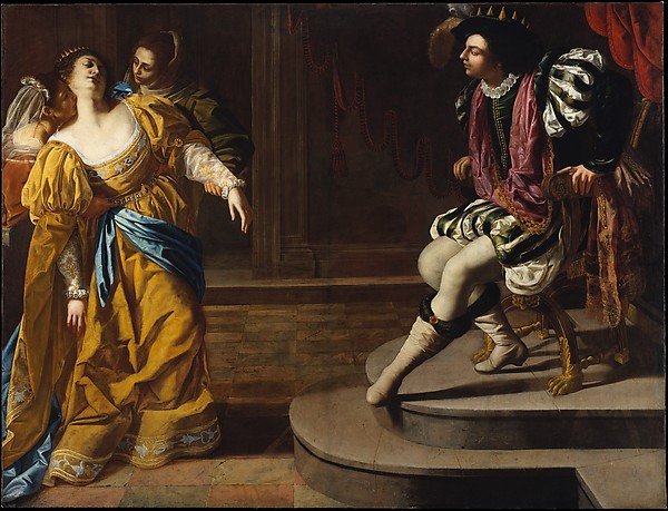 600x459 Artemisia Gentileschi Esther Before Ahasuerus The Met - Esther Painting