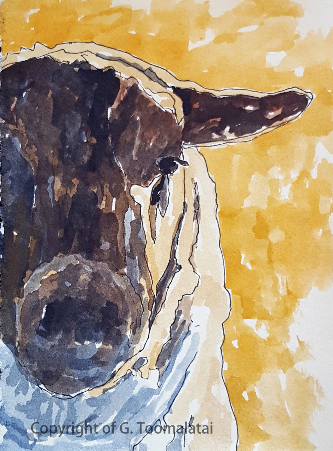 1108x1500 Dark Faced Sheep Print Lamb Print 8.5 X 11 Paper Size Sheep Print - Et Painting