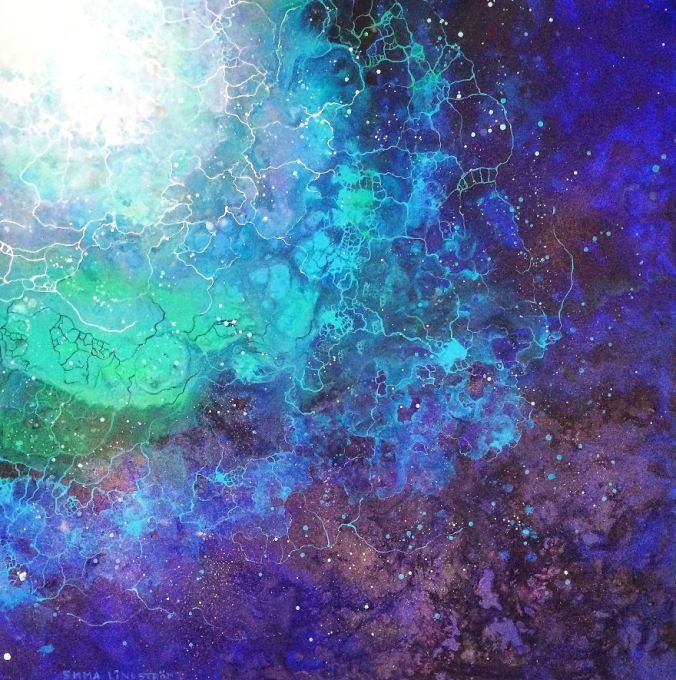 676x680 Ethereal Marbled Paintings By Emma 9 M I X E D - Ethereal Painting