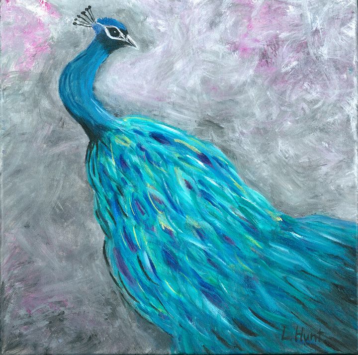 720x714 Original Ethereal Peacock Painting - Ethereal Painting