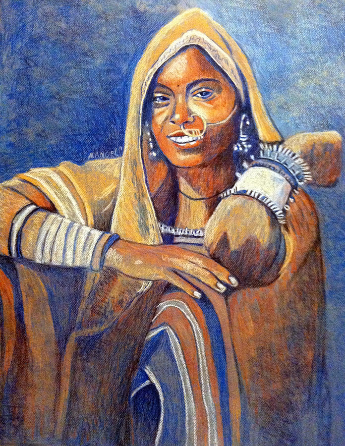 696x900 Ethiopian Woman Painting By Desmond Manuel - Ethiopian Painting
