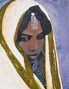 233x300 Ethiopian Woman Painting By J W Kelly - Ethiopian Painting
