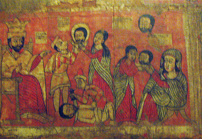697x481 Fileethiopian Painting Execution Of John The Baptist Salome.jpg - Ethiopian Painting