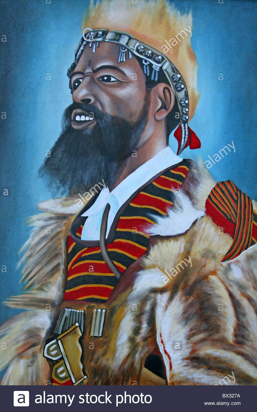 866x1390 Modern Ethiopian Painting Showing Tribal Chief Stock Photo - Ethiopian Painting