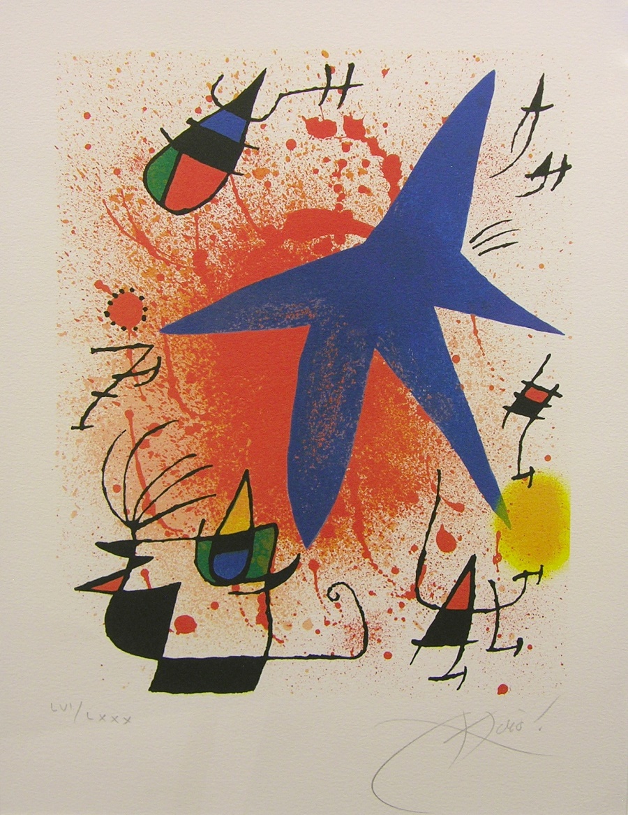 900x1168 L'Etoile Bleu (Blue Star) By Joan Miro - Etoile Bleue Painting