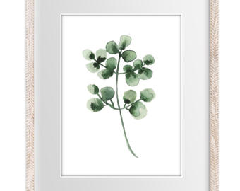 340x270 Eucalyptus Branch Watercolor Painting Set Of 2 Eucalyptuses - Eucalyptus Painting