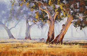 300x195 Eucalyptus Trees Paintings Pixels - Eucalyptus Tree Painting