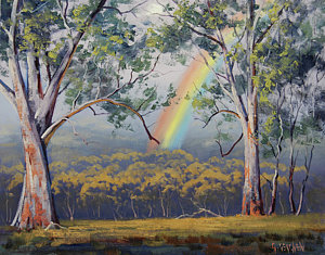 300x235 Rainbow Eucalyptus Tree Paintings Fine Art America - Eucalyptus Tree Painting