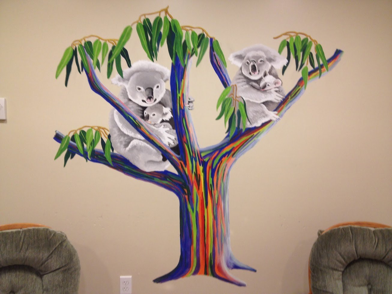 1306x979 Speed Painting Rainbow Eucalyptus Tree - Eucalyptus Tree Painting