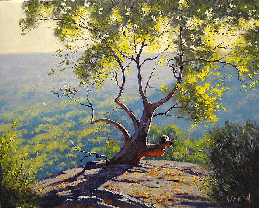 900x722 Blood Gum Tree Painting By Graham Gercken - Eucalyptus Tree Painting