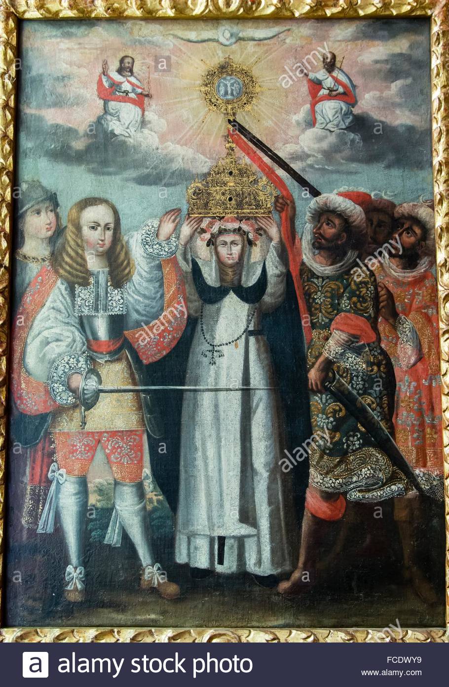 910x1390 Painting Celebration Of The Eucharist With The Holy Trinity 18th - Eucharist Painting