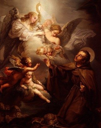 325x413 St. Pascal Baylon Detail Of A The Painting - Eucharist Painting