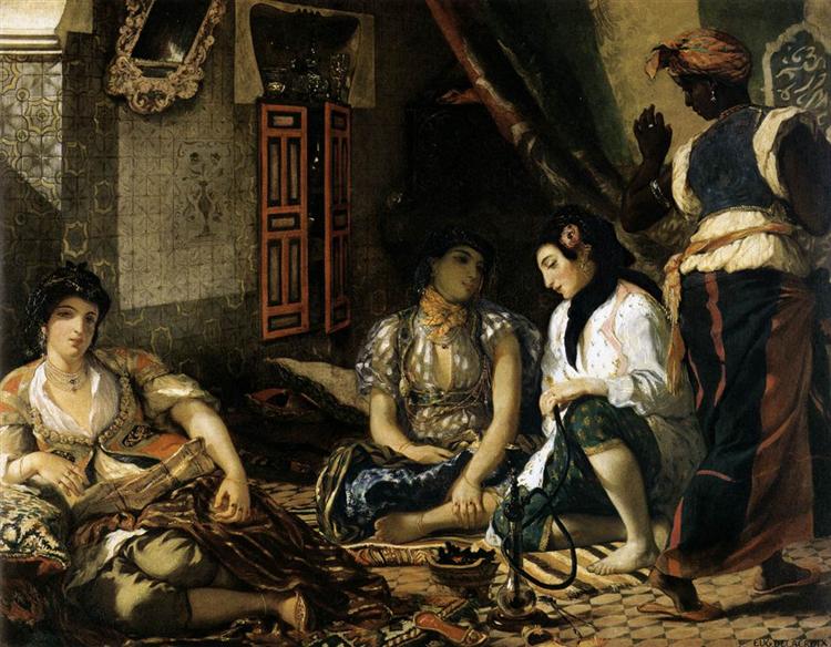 750x584 The Women Of Algiers In Their Apartment, 1834 - Eugene Delacroix Painting