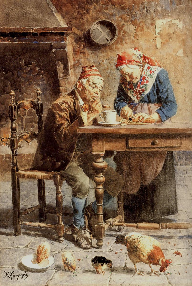 804x1197 Eugenio Zampighi Painting Godly Marriage, Painting - Eugenio Painting